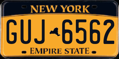 NY license plate GUJ6562