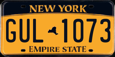NY license plate GUL1073