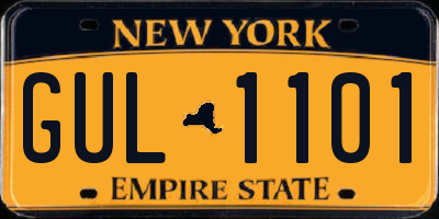 NY license plate GUL1101