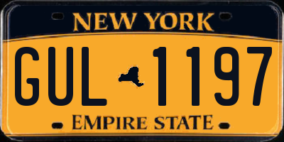 NY license plate GUL1197