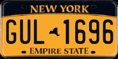 NY license plate GUL1696