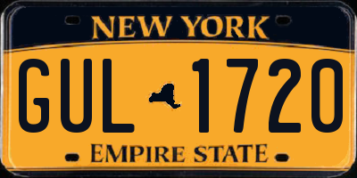 NY license plate GUL1720