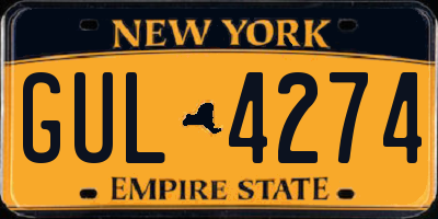 NY license plate GUL4274