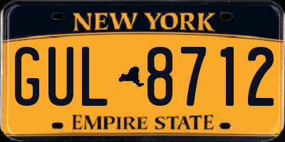 NY license plate GUL8712