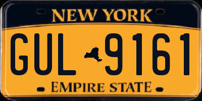 NY license plate GUL9161
