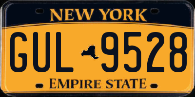 NY license plate GUL9528