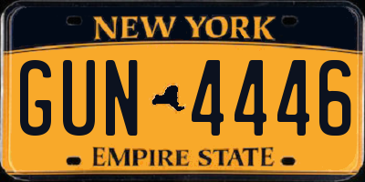 NY license plate GUN4446