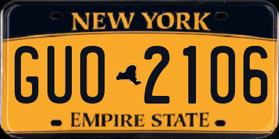 NY license plate GUO2106