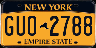 NY license plate GUO2788