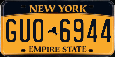 NY license plate GUO6944