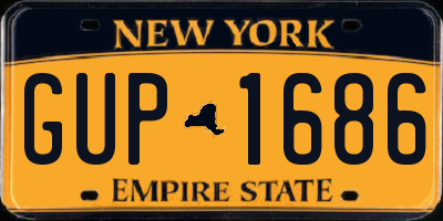 NY license plate GUP1686