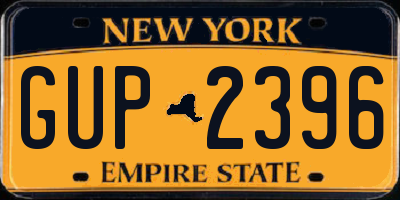 NY license plate GUP2396