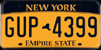 NY license plate GUP4399