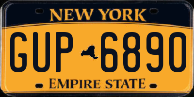 NY license plate GUP6890