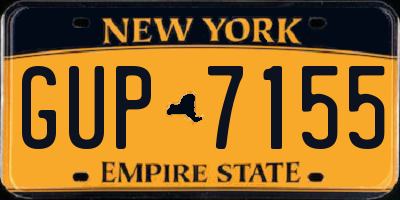 NY license plate GUP7155