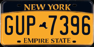 NY license plate GUP7396