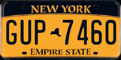 NY license plate GUP7460