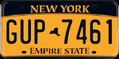NY license plate GUP7461