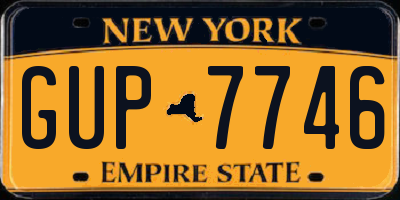 NY license plate GUP7746