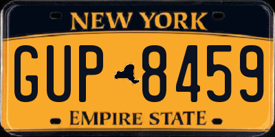NY license plate GUP8459