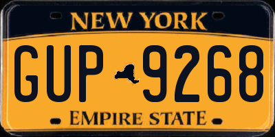 NY license plate GUP9268