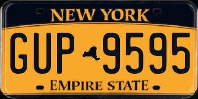 NY license plate GUP9595
