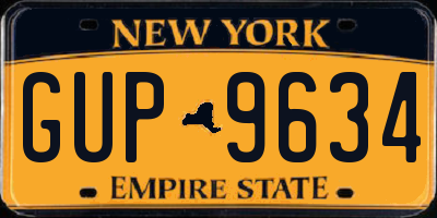 NY license plate GUP9634