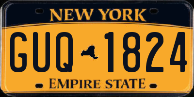 NY license plate GUQ1824