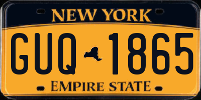 NY license plate GUQ1865