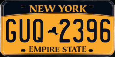 NY license plate GUQ2396