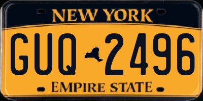 NY license plate GUQ2496