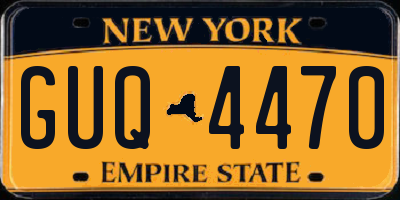 NY license plate GUQ4470