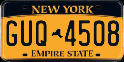 NY license plate GUQ4508