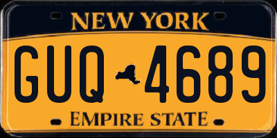 NY license plate GUQ4689