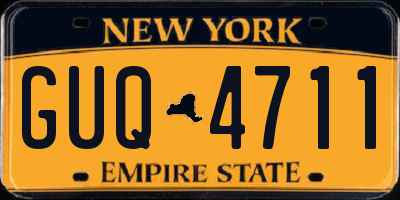 NY license plate GUQ4711
