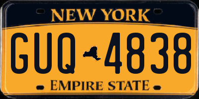 NY license plate GUQ4838