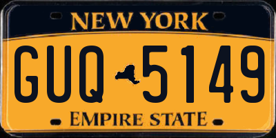 NY license plate GUQ5149