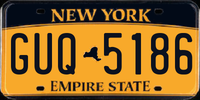 NY license plate GUQ5186