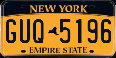 NY license plate GUQ5196