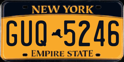 NY license plate GUQ5246