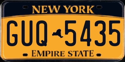 NY license plate GUQ5435