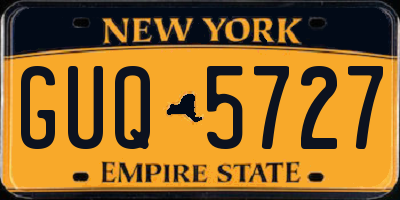 NY license plate GUQ5727