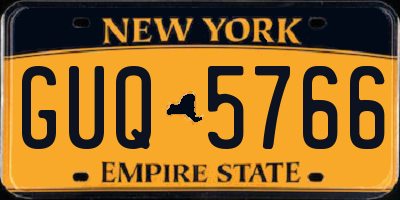 NY license plate GUQ5766