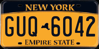NY license plate GUQ6042