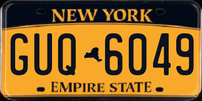 NY license plate GUQ6049
