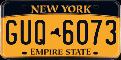 NY license plate GUQ6073