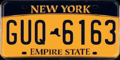 NY license plate GUQ6163