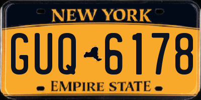 NY license plate GUQ6178