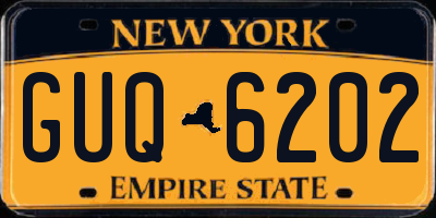 NY license plate GUQ6202