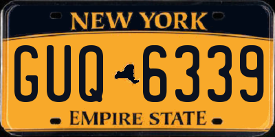 NY license plate GUQ6339
